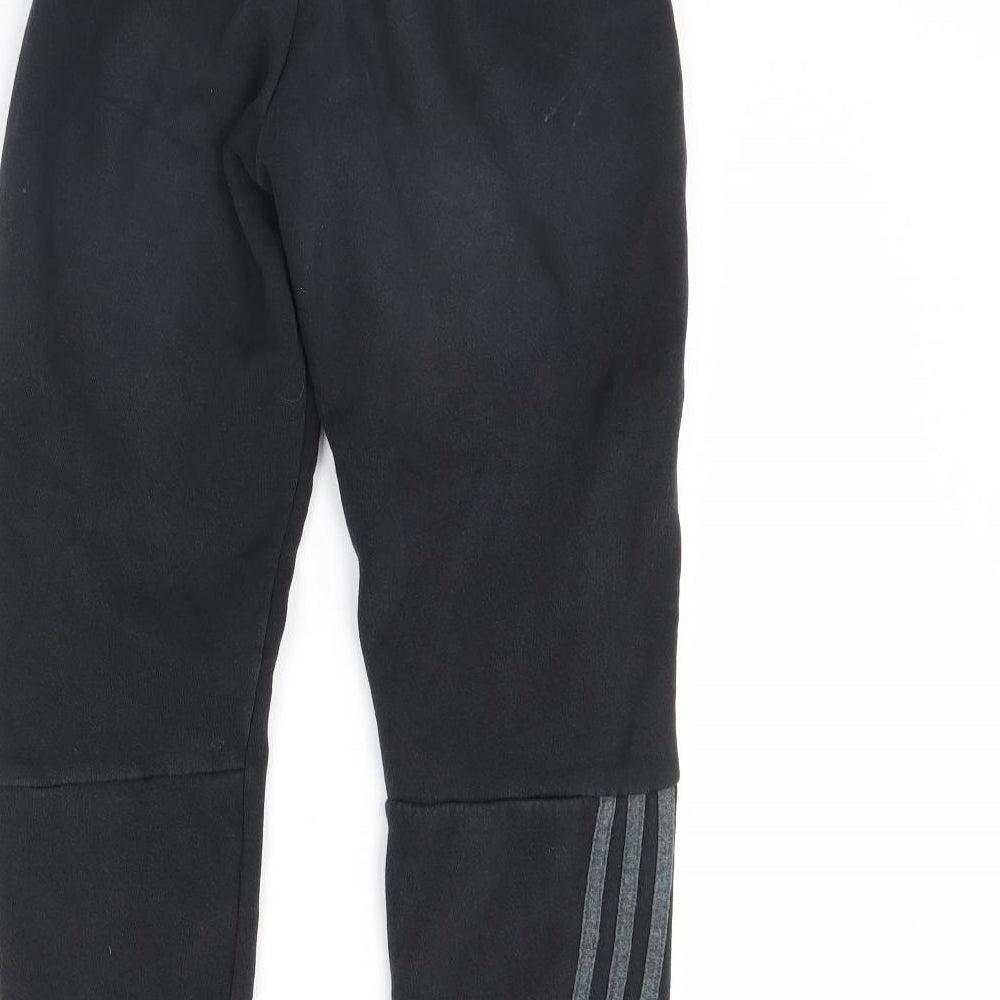 Adidas  Boys Black   Jogger Trousers Size 9 Years
