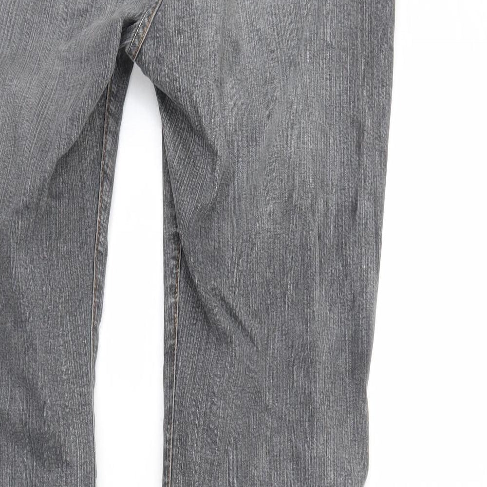 NEXT Womens Grey  Denim Straight Jeans Size 16 L33 in