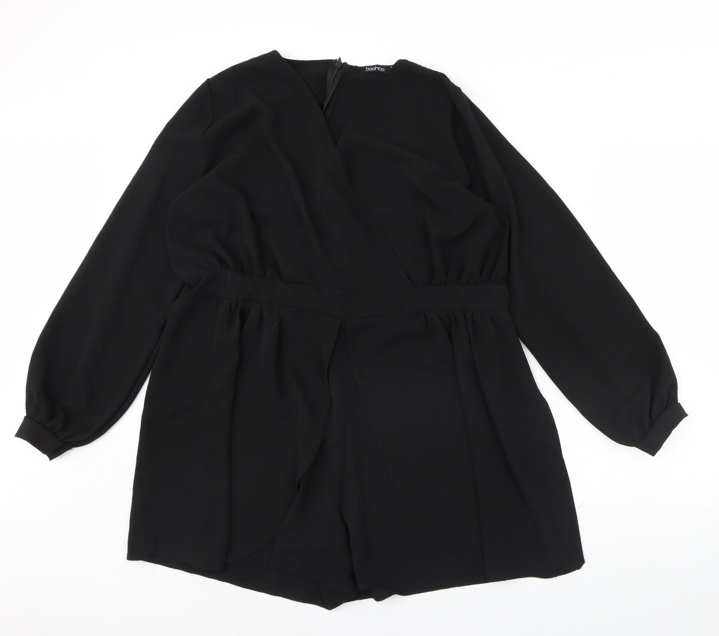 Boohoo Womens Black   Playsuit One-Piece Size 20