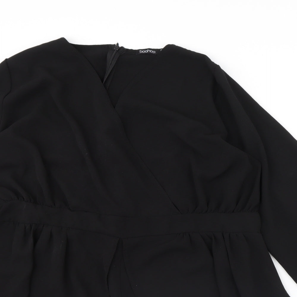 Boohoo Womens Black   Playsuit One-Piece Size 20