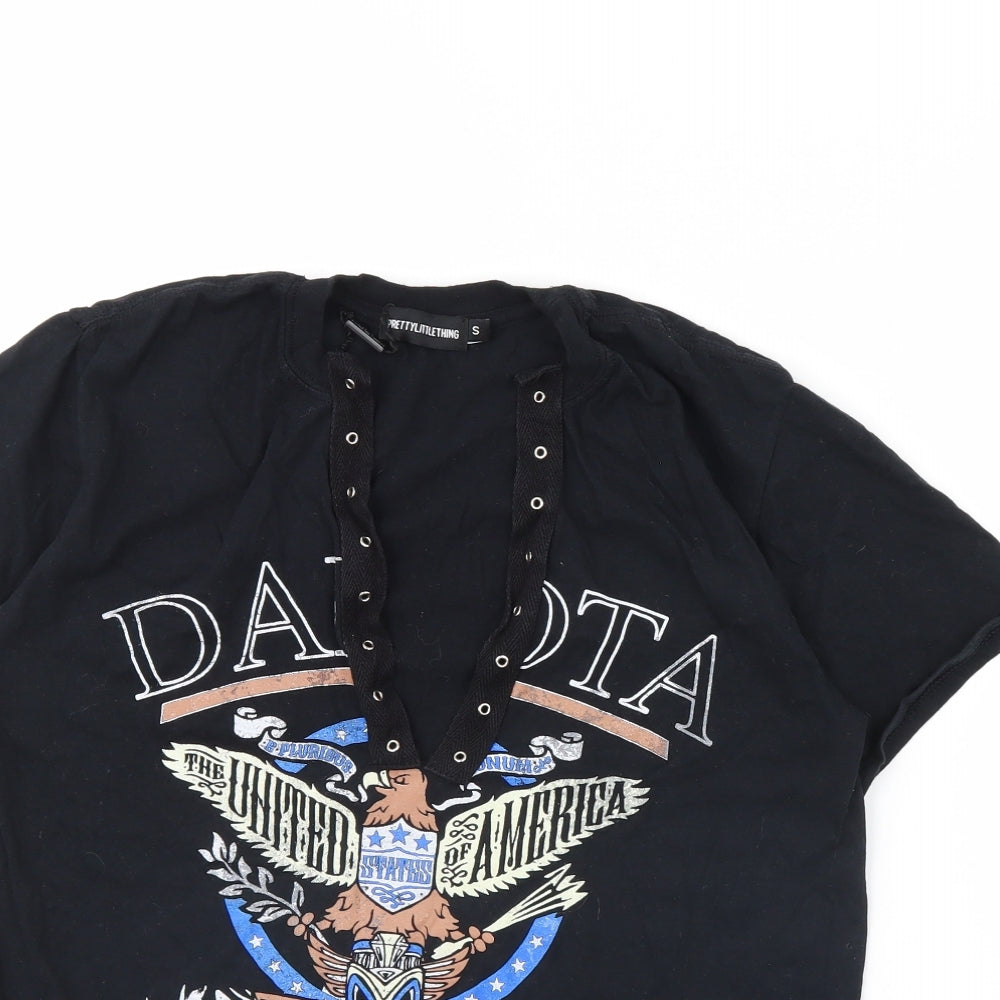 Pretty little thing Womens Black   Basic T-Shirt Size S