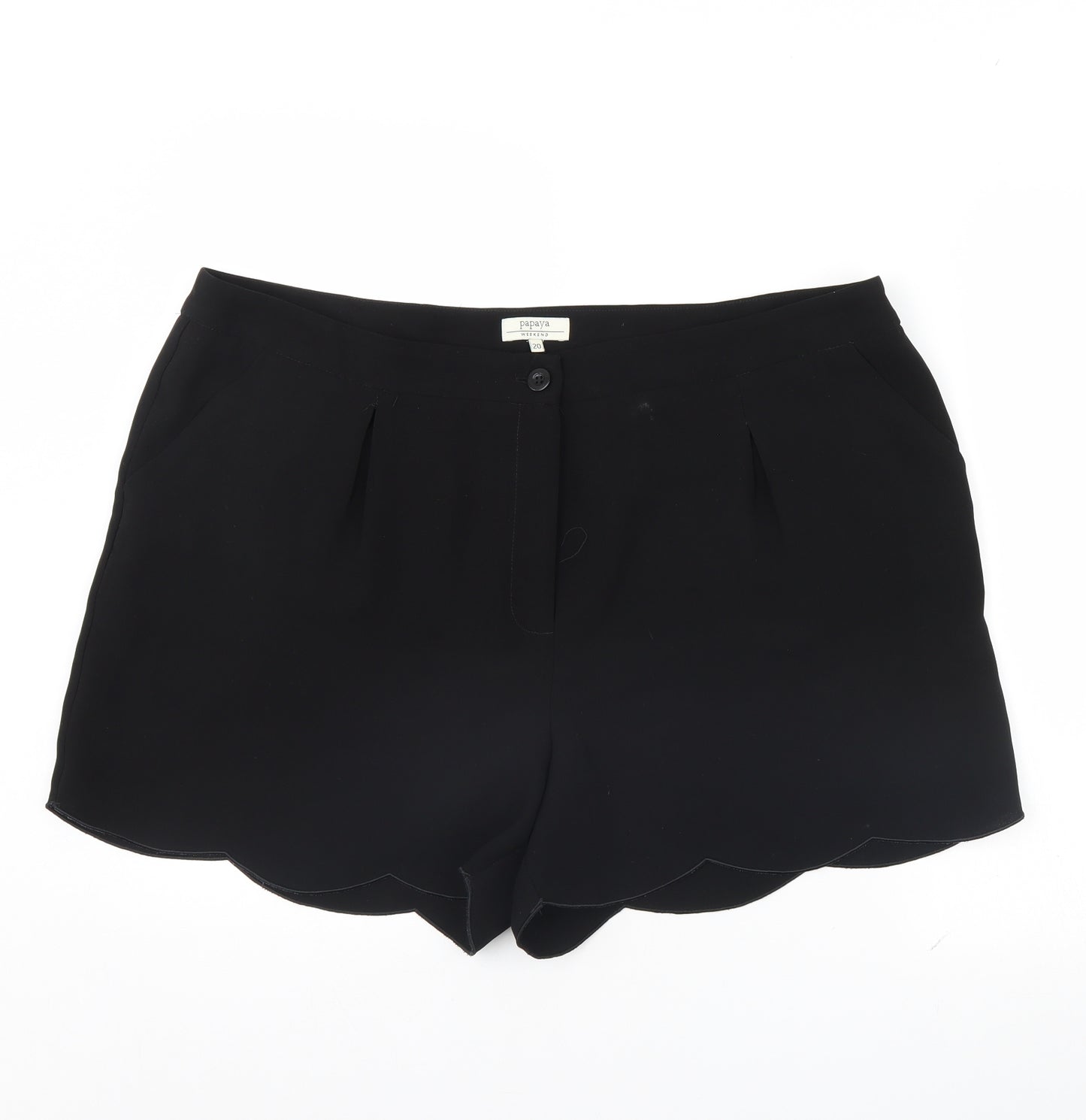 Papaya Womens Black   Bermuda Shorts Size 20