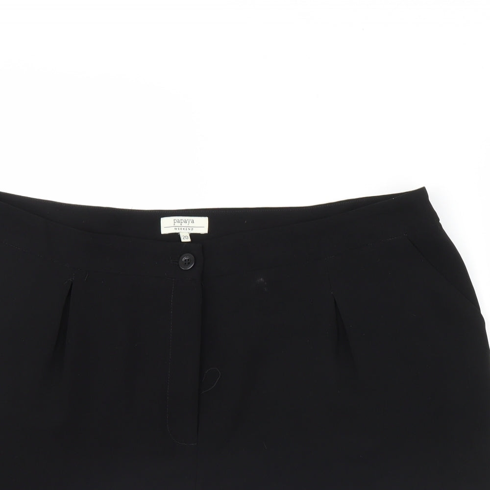 Papaya Womens Black   Bermuda Shorts Size 20