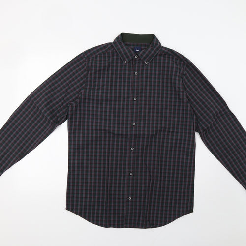 Gap Mens Purple Check   Button-Up Size M