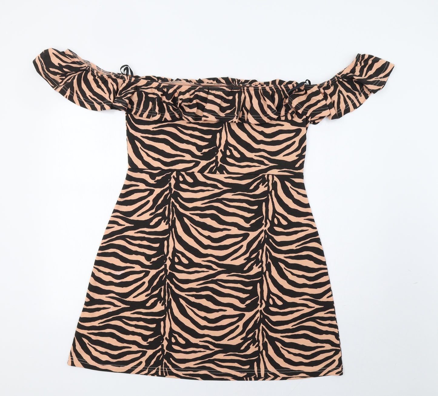 Missguided Womens Orange Animal Print  Bodycon  Size 16