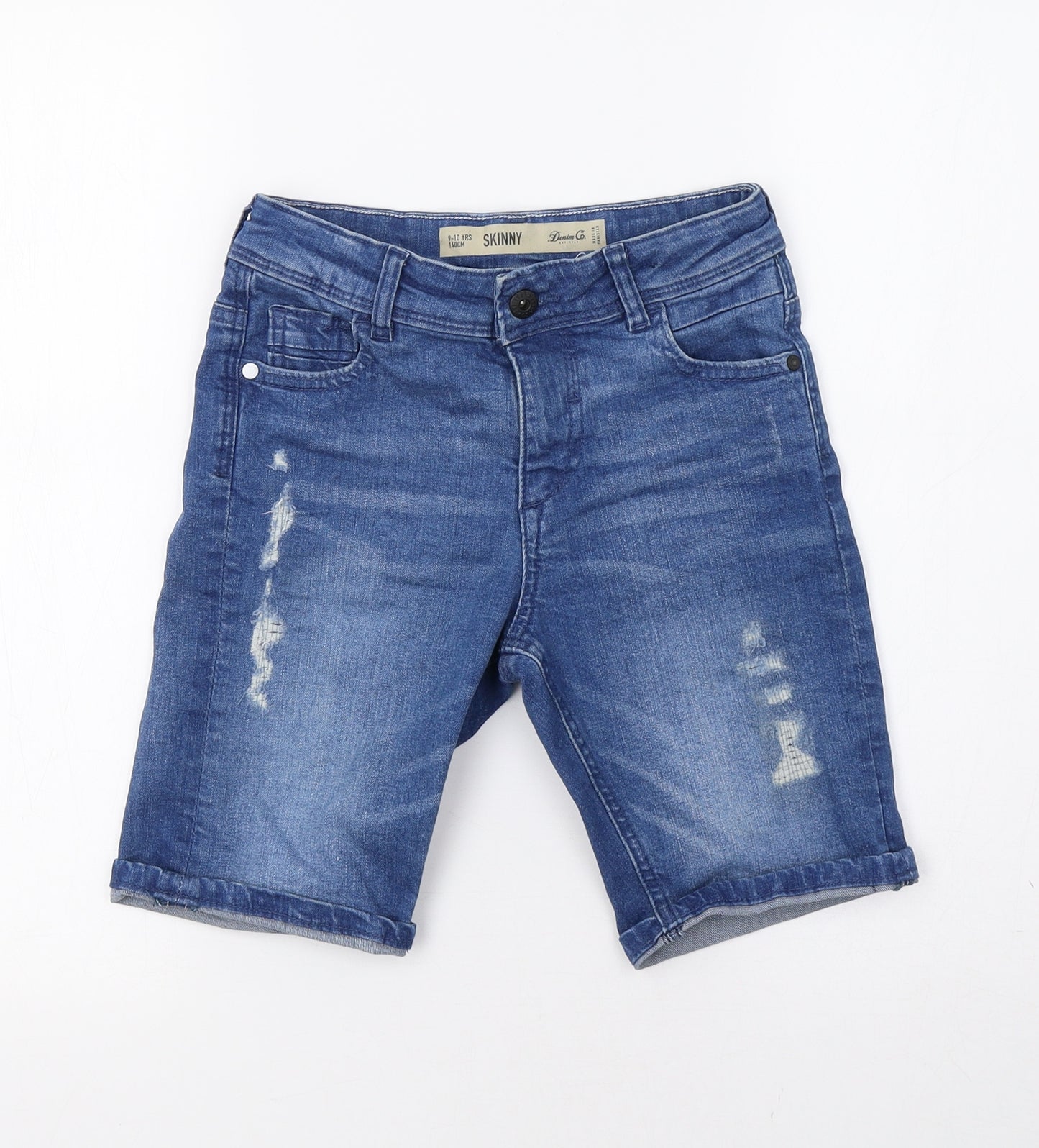Primark Boys Blue  Denim Chino Shorts Size 9-10 Years