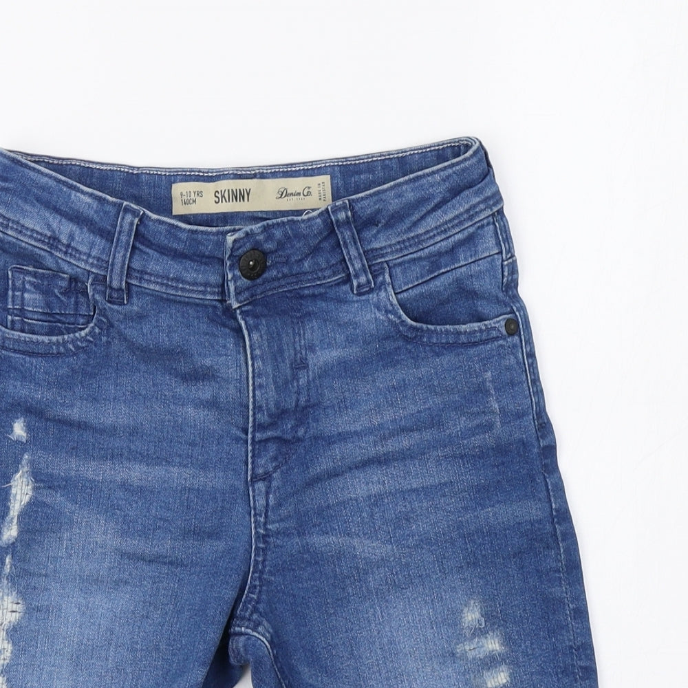Primark Boys Blue  Denim Chino Shorts Size 9-10 Years