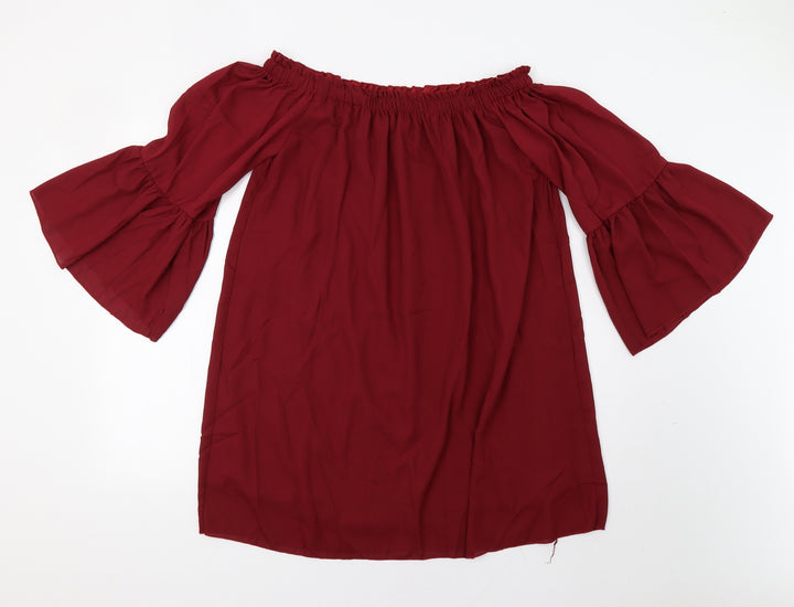 Zanzea Womens Red   Basic Blouse Size M