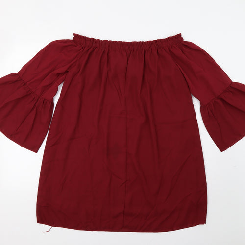 Zanzea Womens Red   Basic Blouse Size M