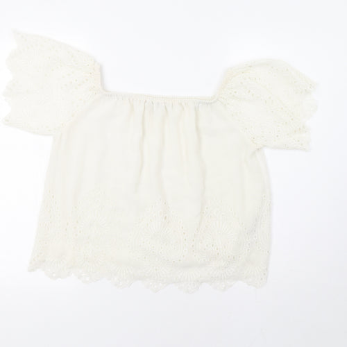 Miss Selfridge Womens White   Basic Blouse Size 10