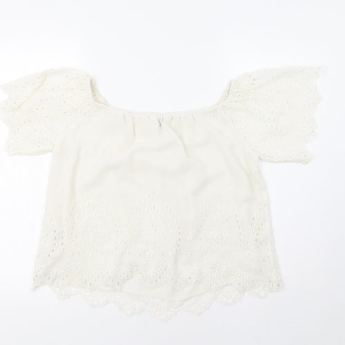 Miss Selfridge Womens White   Basic Blouse Size 10