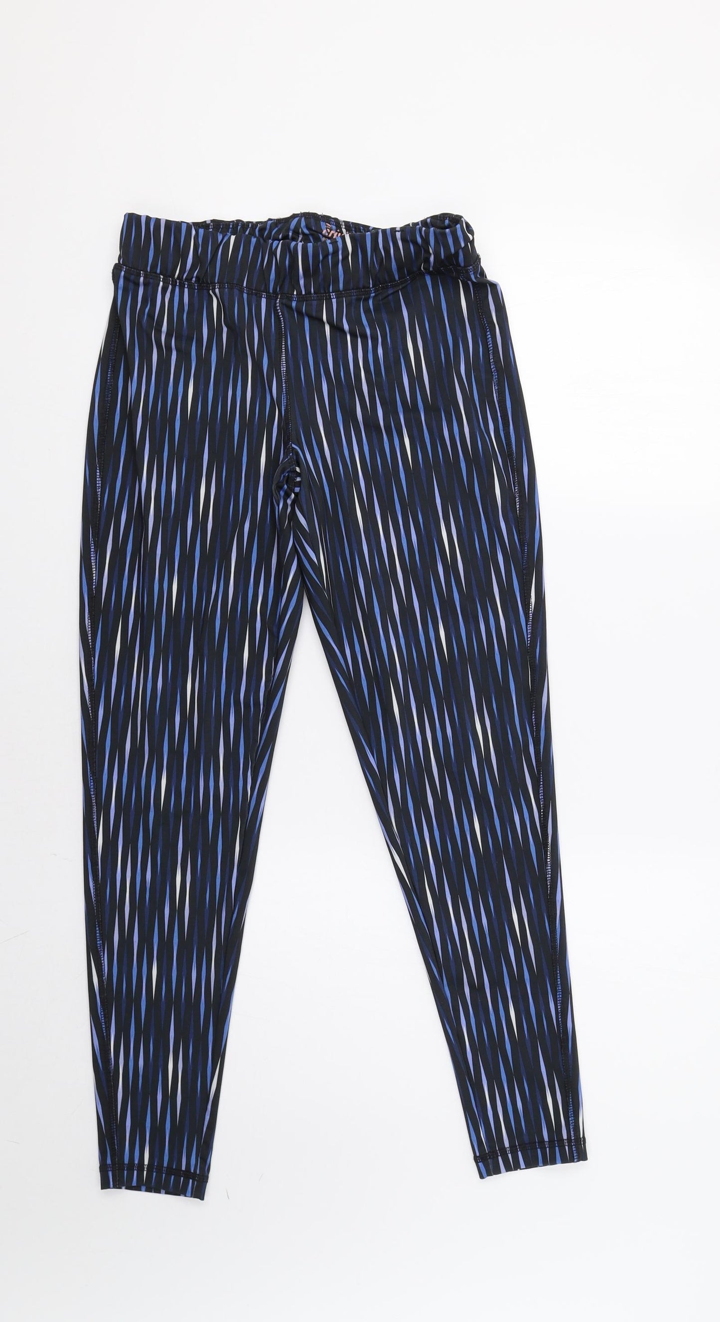 Crivit Womens Blue Geometric  Compression Leggings Size M L28 in