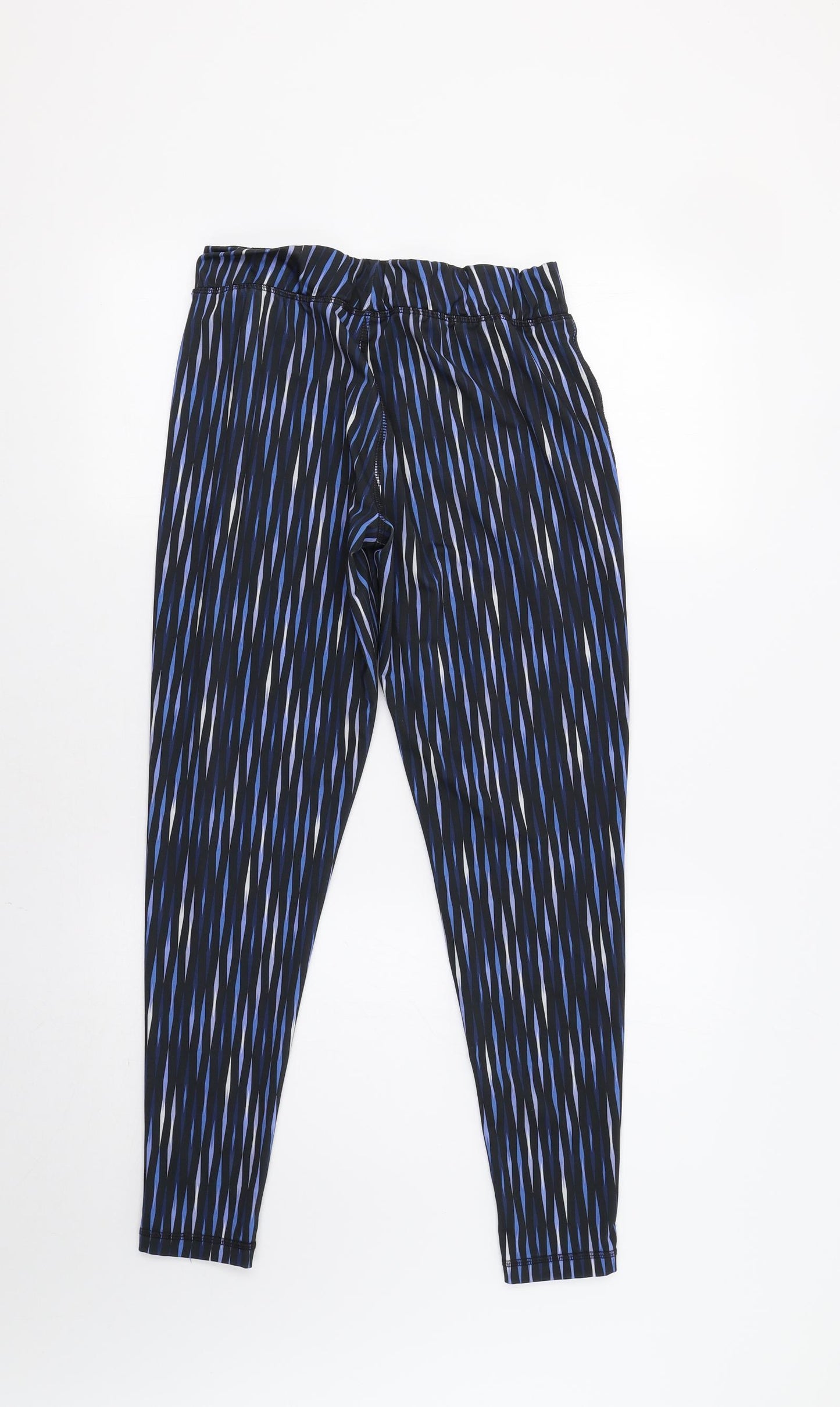 Crivit Womens Blue Geometric  Compression Leggings Size M L28 in