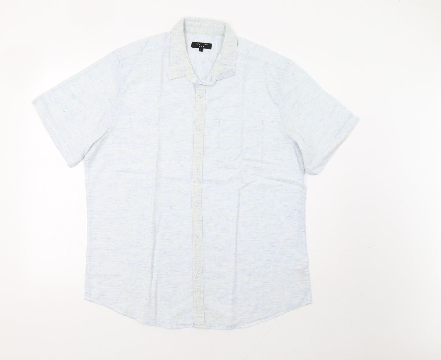 New Look Mens Blue    Button-Up Size L