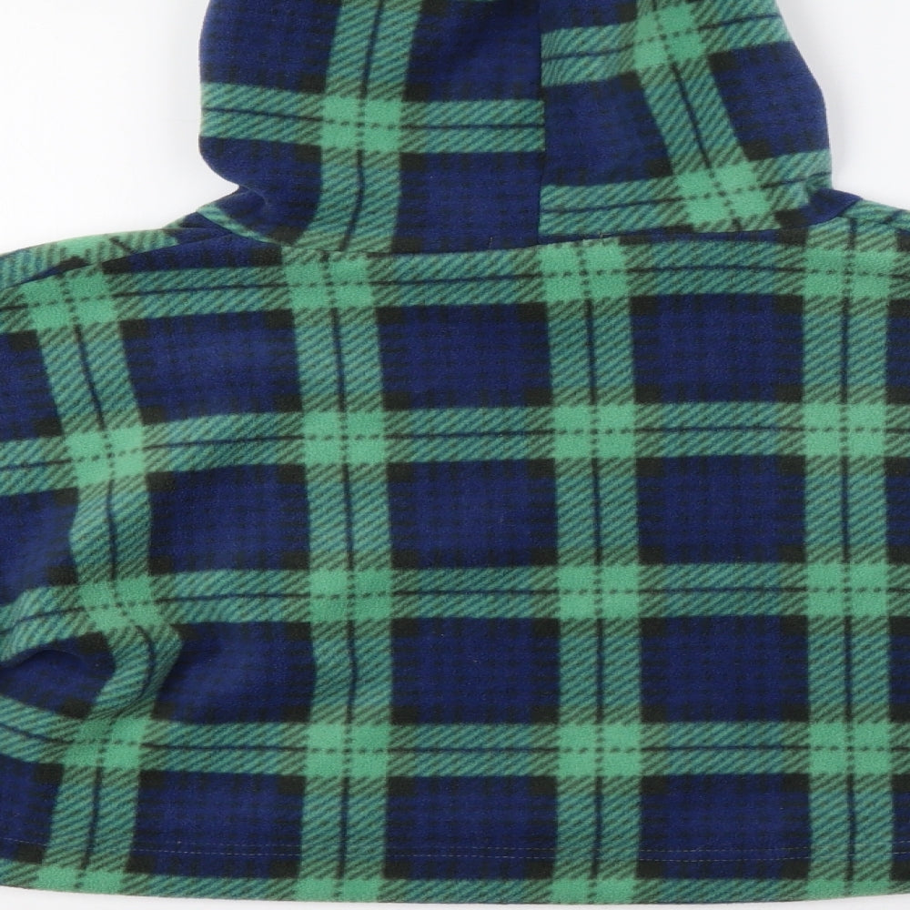 I SAW IT FIRST Womens Green Check  Pullover Hoodie Size 8