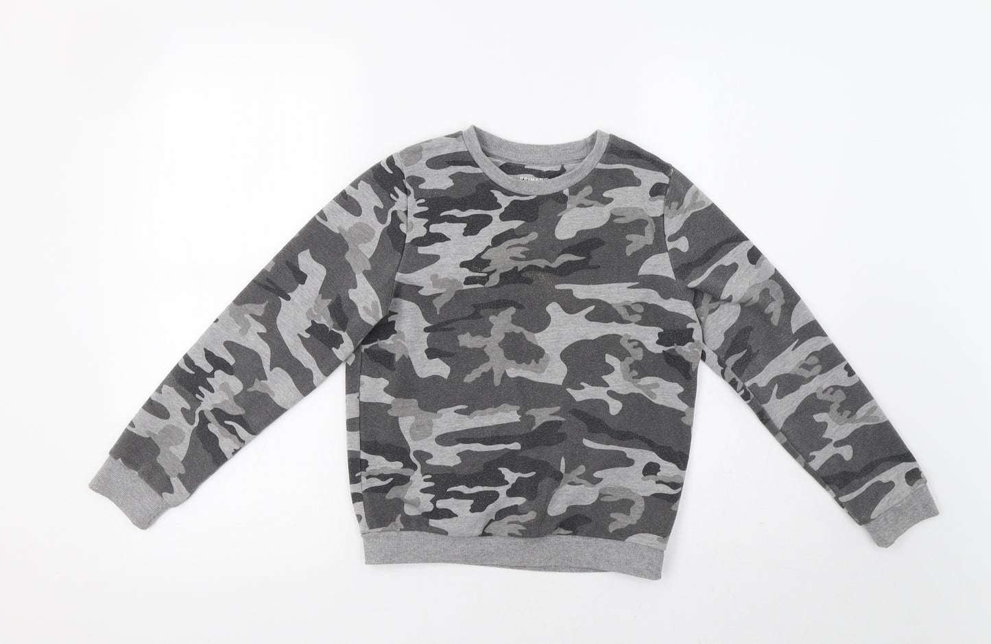 Primark Boys Grey Camouflage  Pullover Sweatshirt Size 9-10 Years