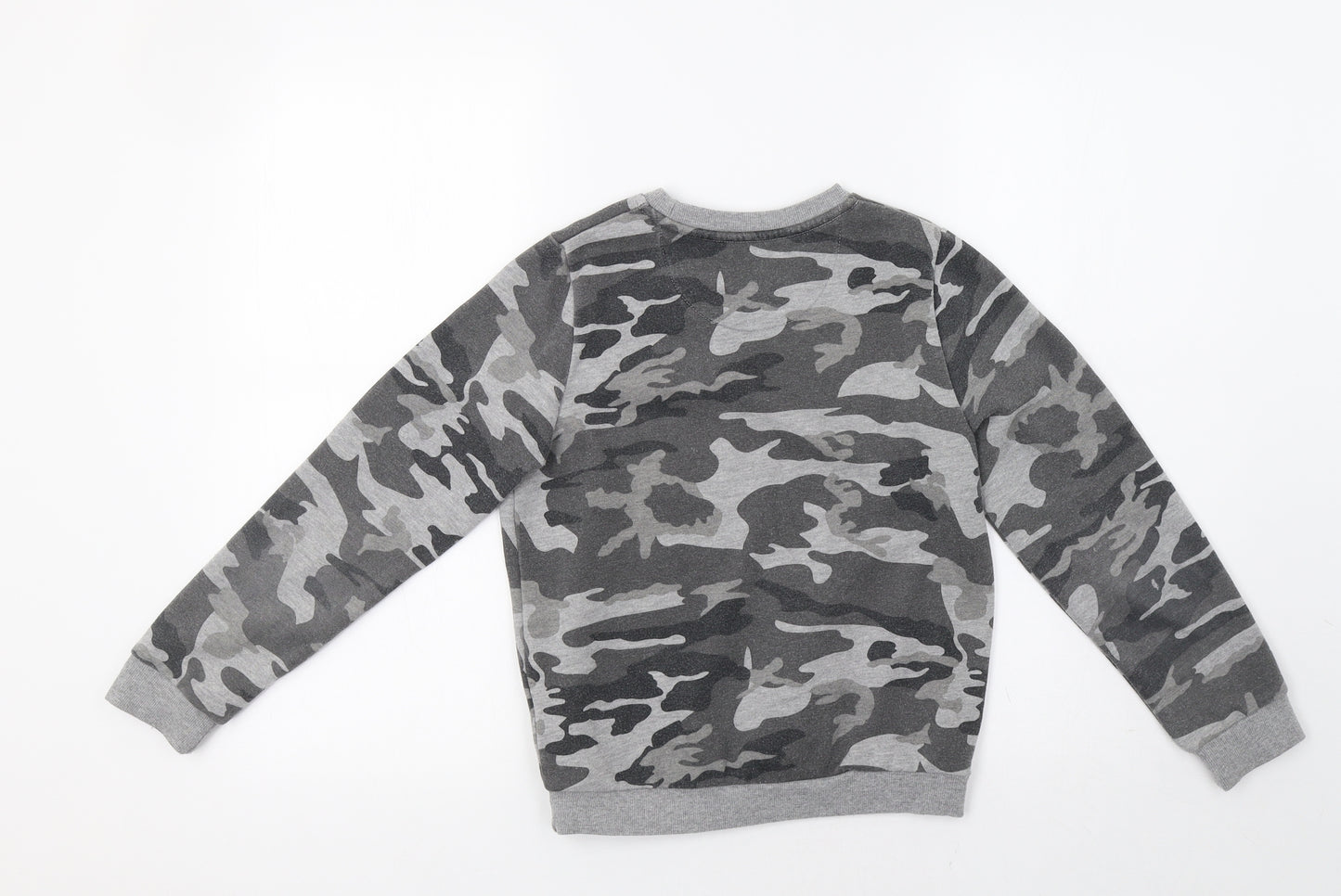 Primark Boys Grey Camouflage  Pullover Sweatshirt Size 9-10 Years