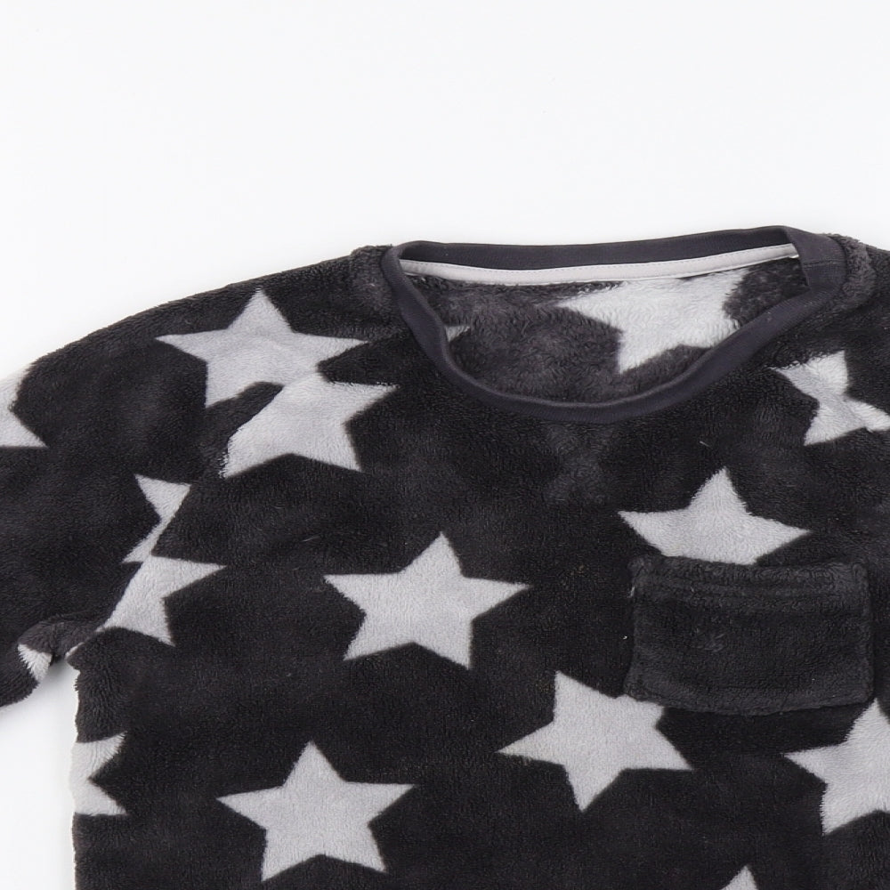 George Girls Grey   Top Pyjama Set Size 9-10 Years  - Star Print