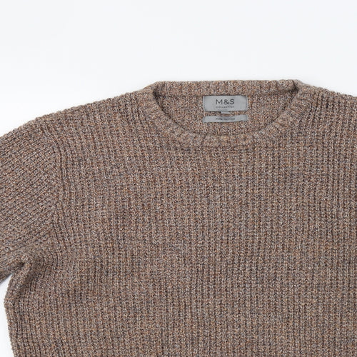 M&S Mens Brown   Pullover Jumper Size M