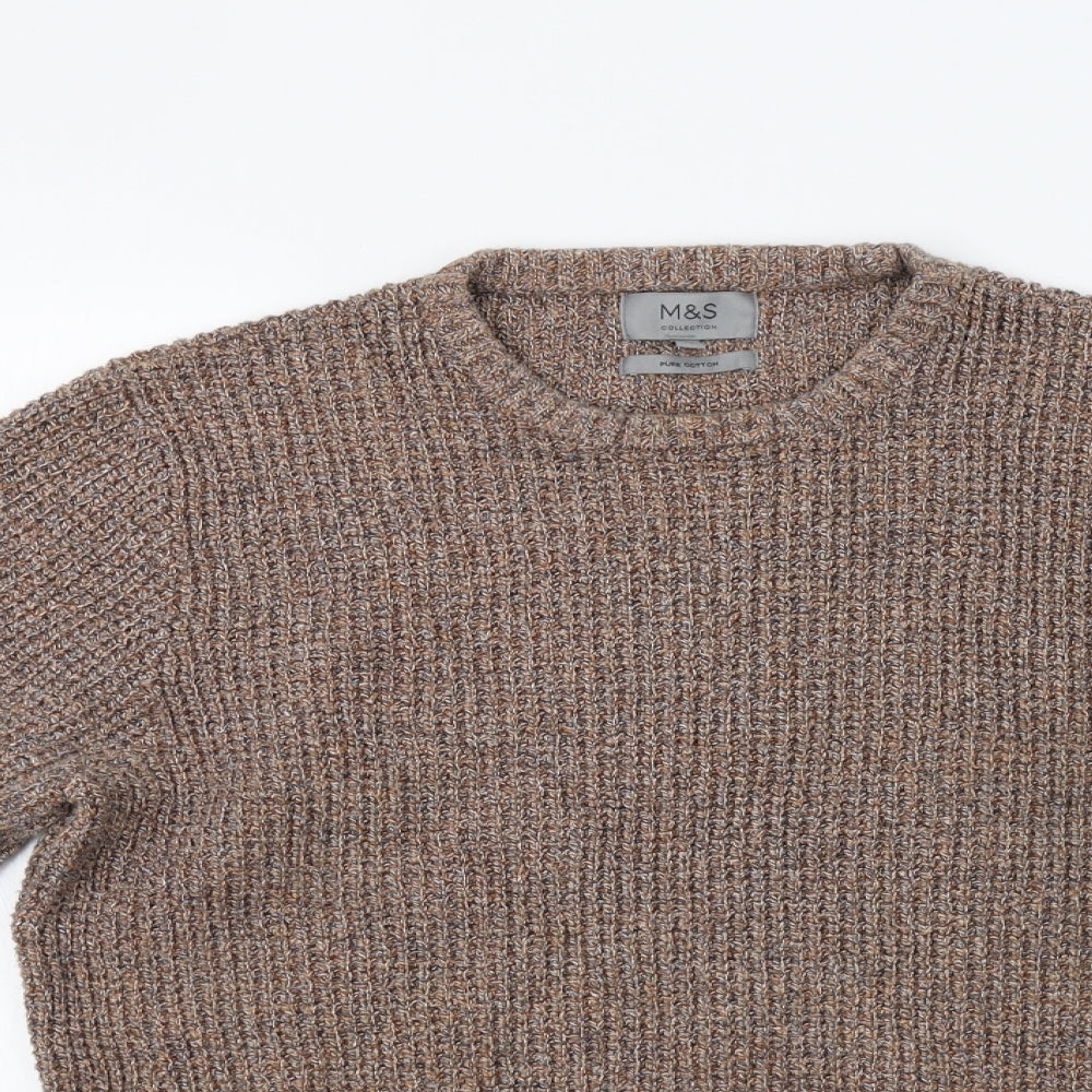 M&S Mens Brown   Pullover Jumper Size M