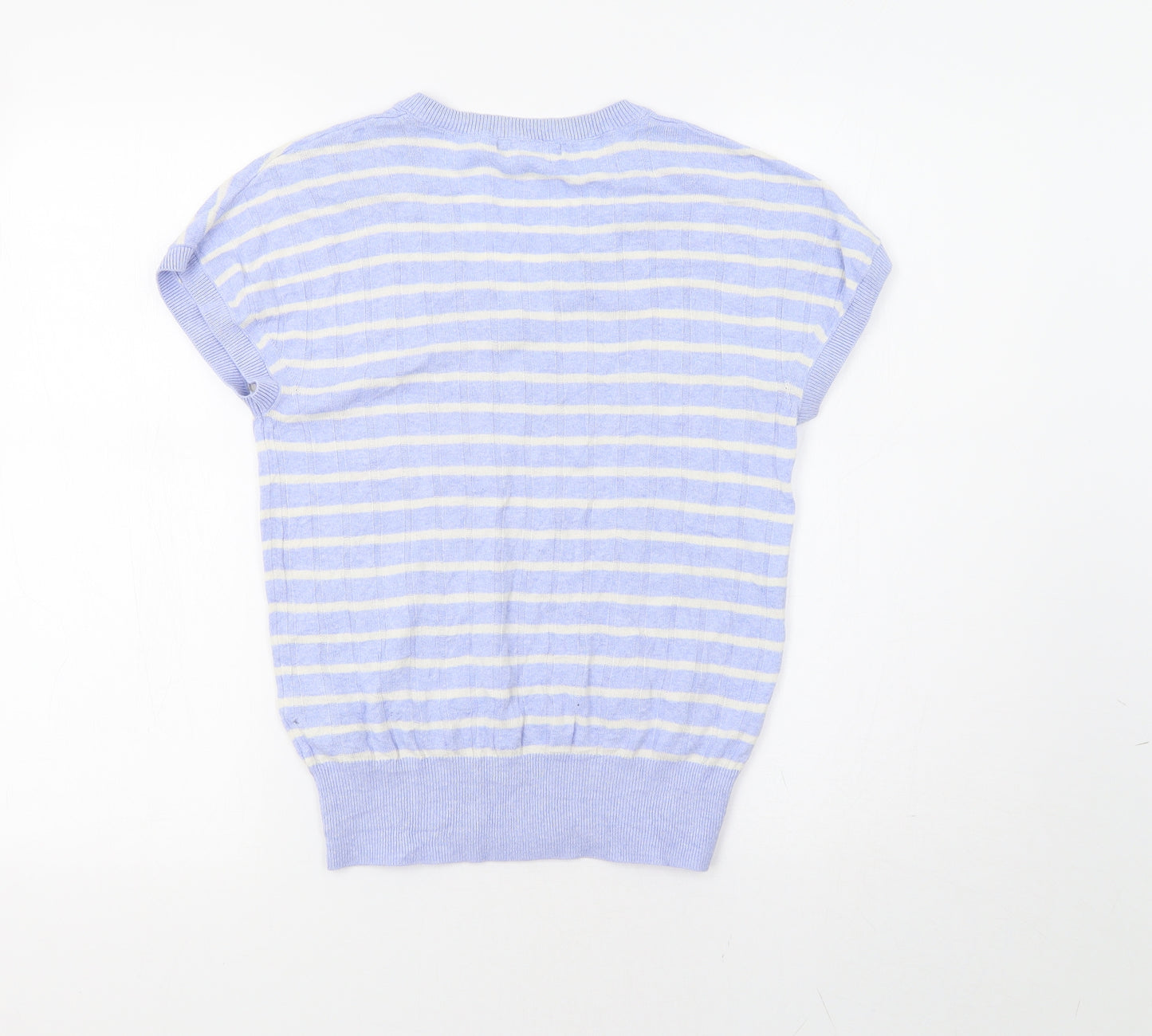 M&&S Womens Blue Striped  Pullover Jumper Size M