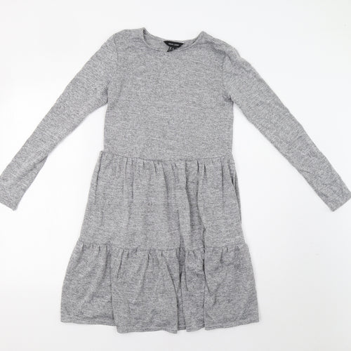 New Look Womens Grey   Jumper Dress  Size 6