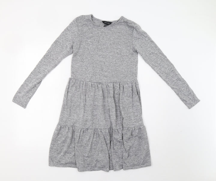 New Look Womens Grey   Jumper Dress  Size 6