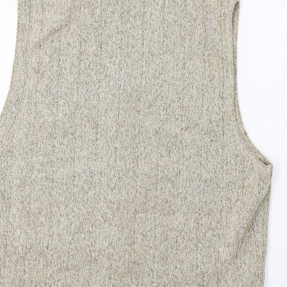 M&S Mens Beige   Vest Jumper Size S