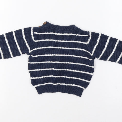 F&F Baby Blue Striped  Pullover Jumper Size 3-6 Months