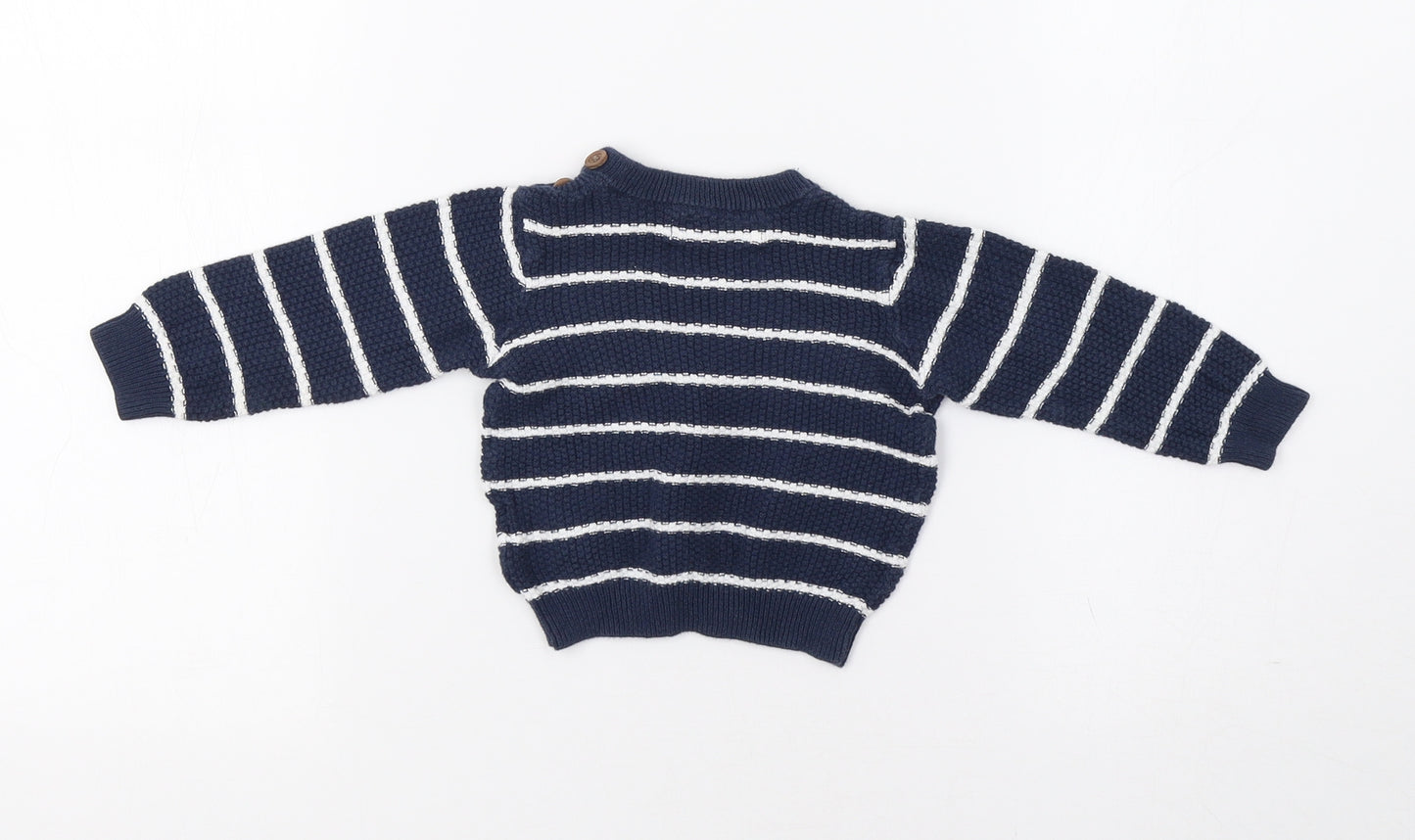 F&F Baby Blue Striped  Pullover Jumper Size 3-6 Months