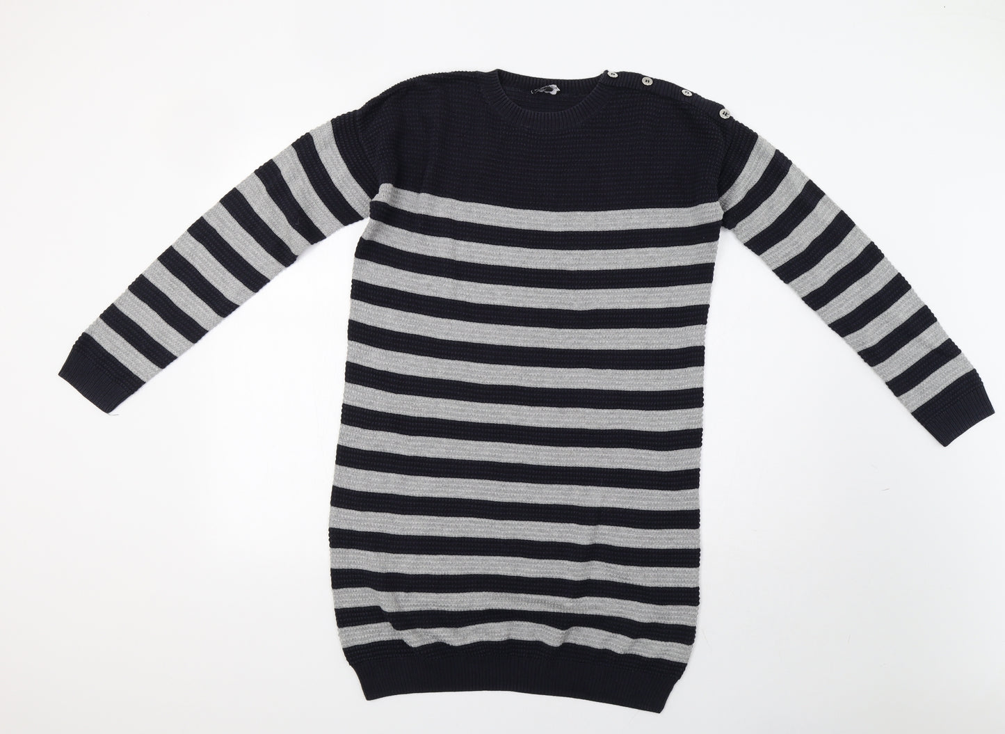 Warehouse Womens Blue Striped  Jumper Dress  Size 12