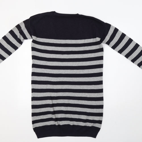 Warehouse Womens Blue Striped  Jumper Dress  Size 12