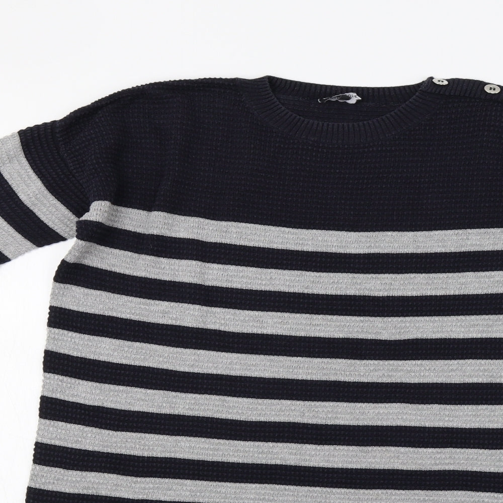 Warehouse Womens Blue Striped  Jumper Dress  Size 12