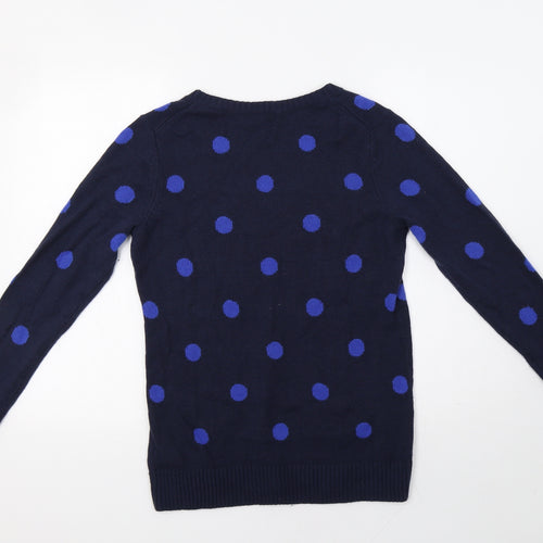 Gap Womens Blue Polka Dot  Pullover Jumper Size L