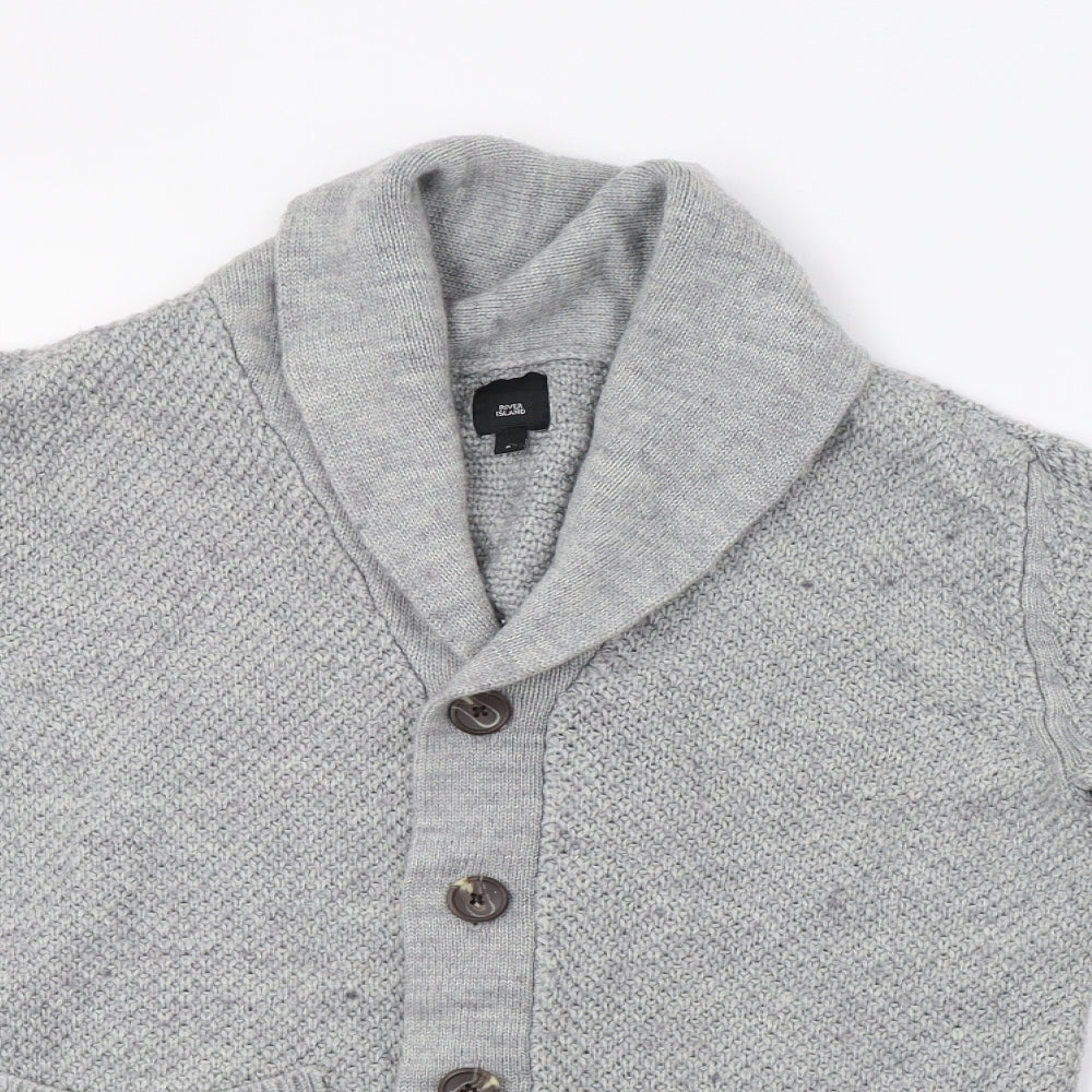 River Island Womens Grey   Cardigan Jumper Size S
