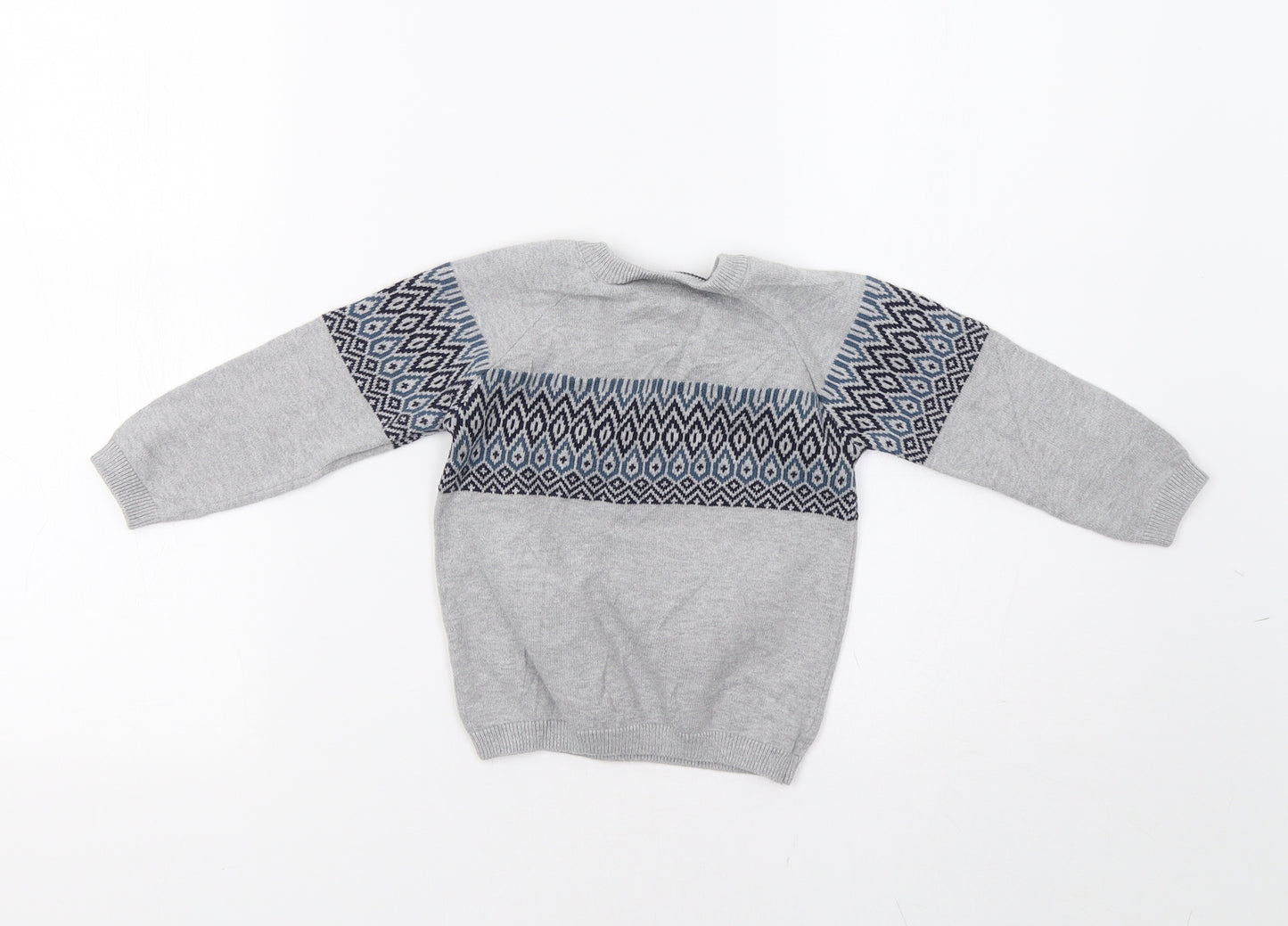 TU Baby Grey Geometric  Pullover Jumper Size 18-24 Months