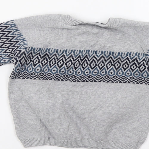 TU Baby Grey Geometric  Pullover Jumper Size 18-24 Months