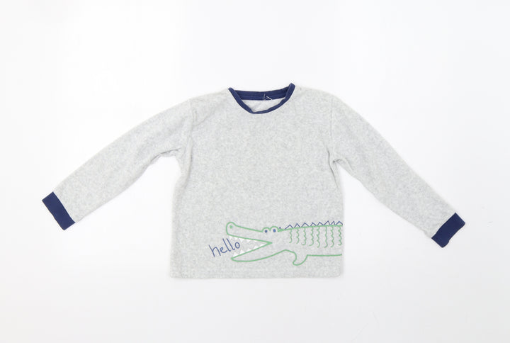 Preworn Boys Grey   Pullover T-Shirt Size 4-5 Years  - Crocodile