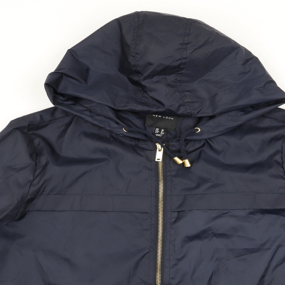 New Look Womens Blue   Rain Coat Coat Size 10