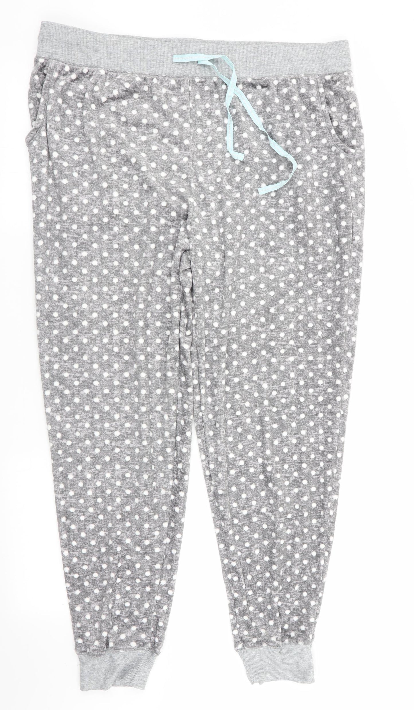 Jane & Bleecker Womens Grey Polka Dot   Pyjama Pants Size XL