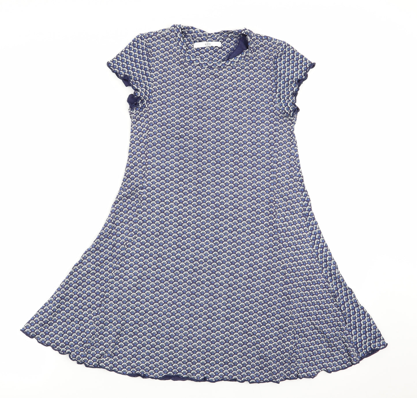 Marks and Spencer Girls Blue Floral  Fit & Flare  Size 8-9 Years
