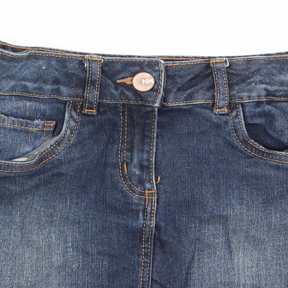 Nutmeg Girls Blue   A-Line Skirt Size 8-9 Years - Denim Skirt