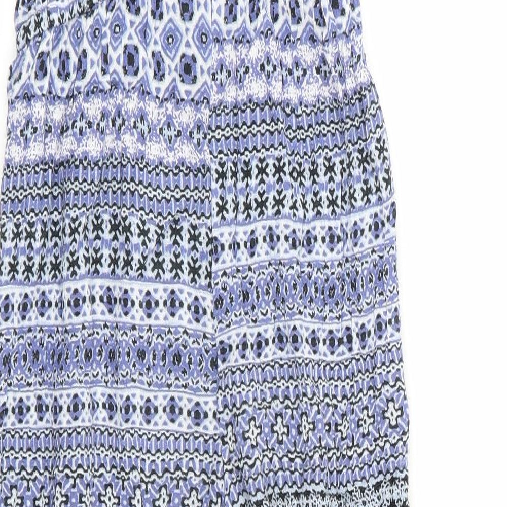 Young Dimension Girls Blue Floral  Jumpsuit One-Piece Size 8-9 Years