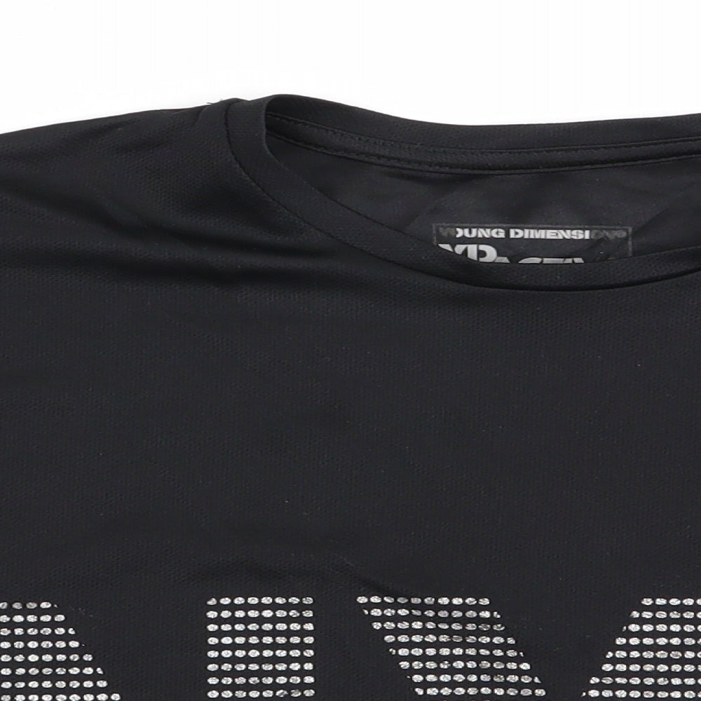 Young Dimension Girls Black   Basic T-Shirt Size 8-9 Years  - NYC