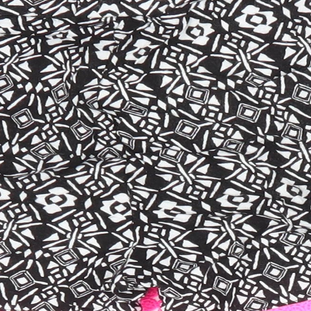 Primark Girls Black Floral  Paperbag Shorts Size 8-9 Years