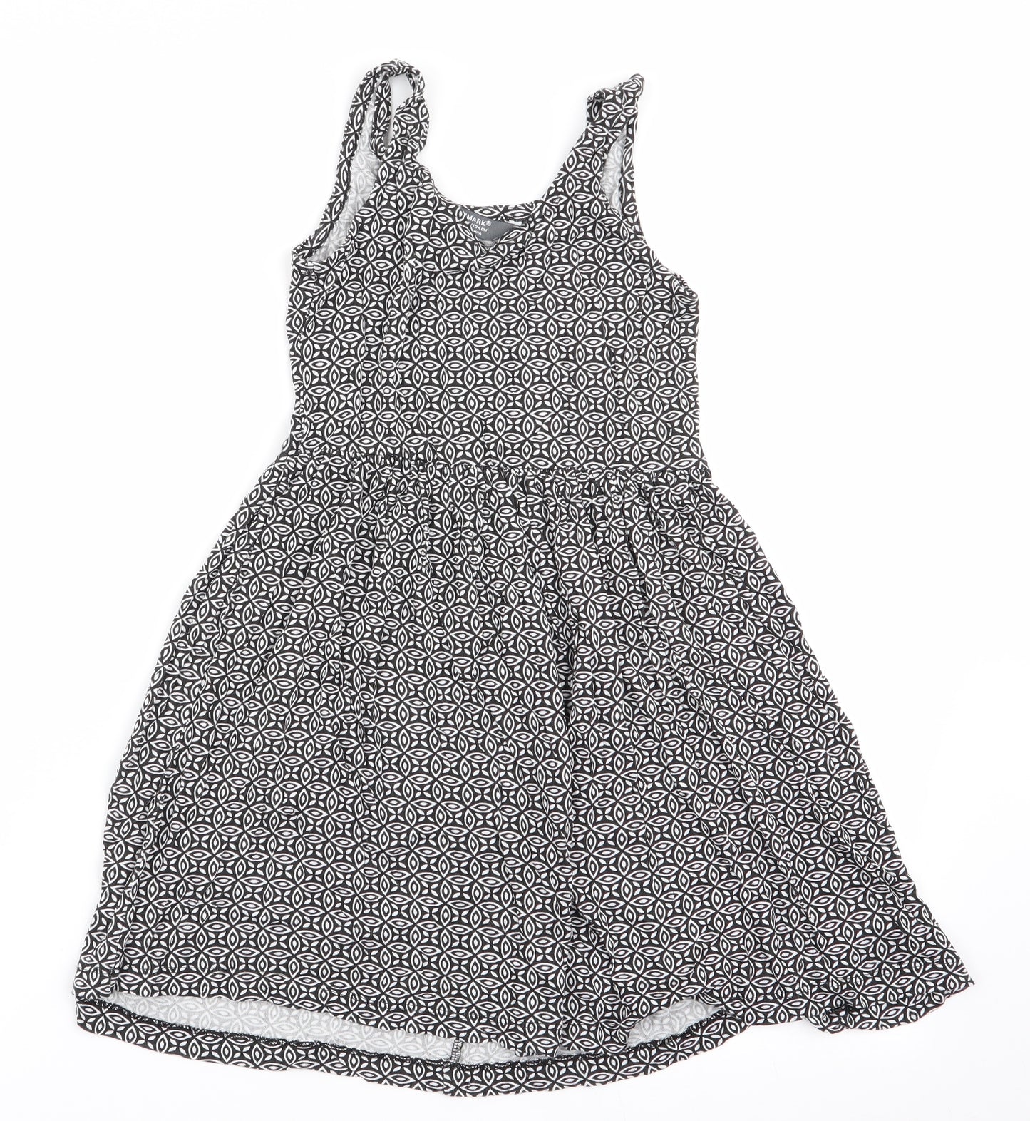 Primark Girls Black Floral  Tank Dress  Size 8-9 Years
