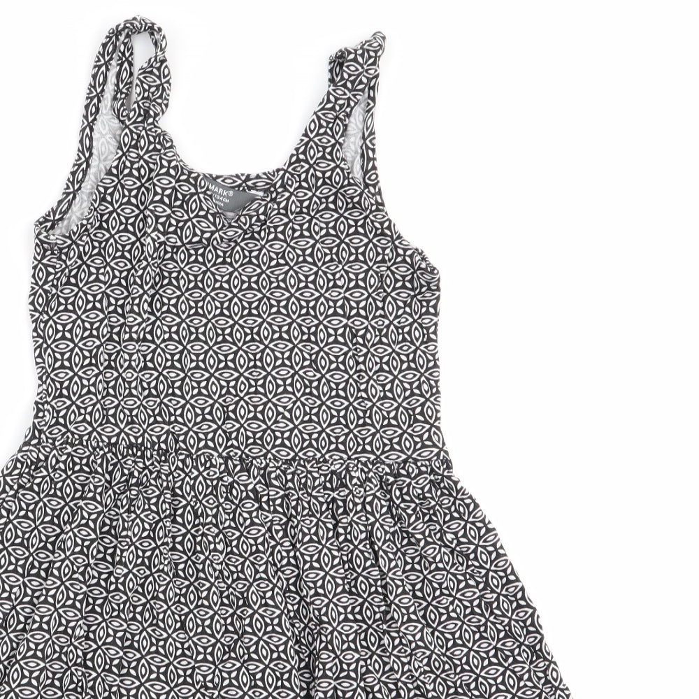 Primark Girls Black Floral  Tank Dress  Size 8-9 Years