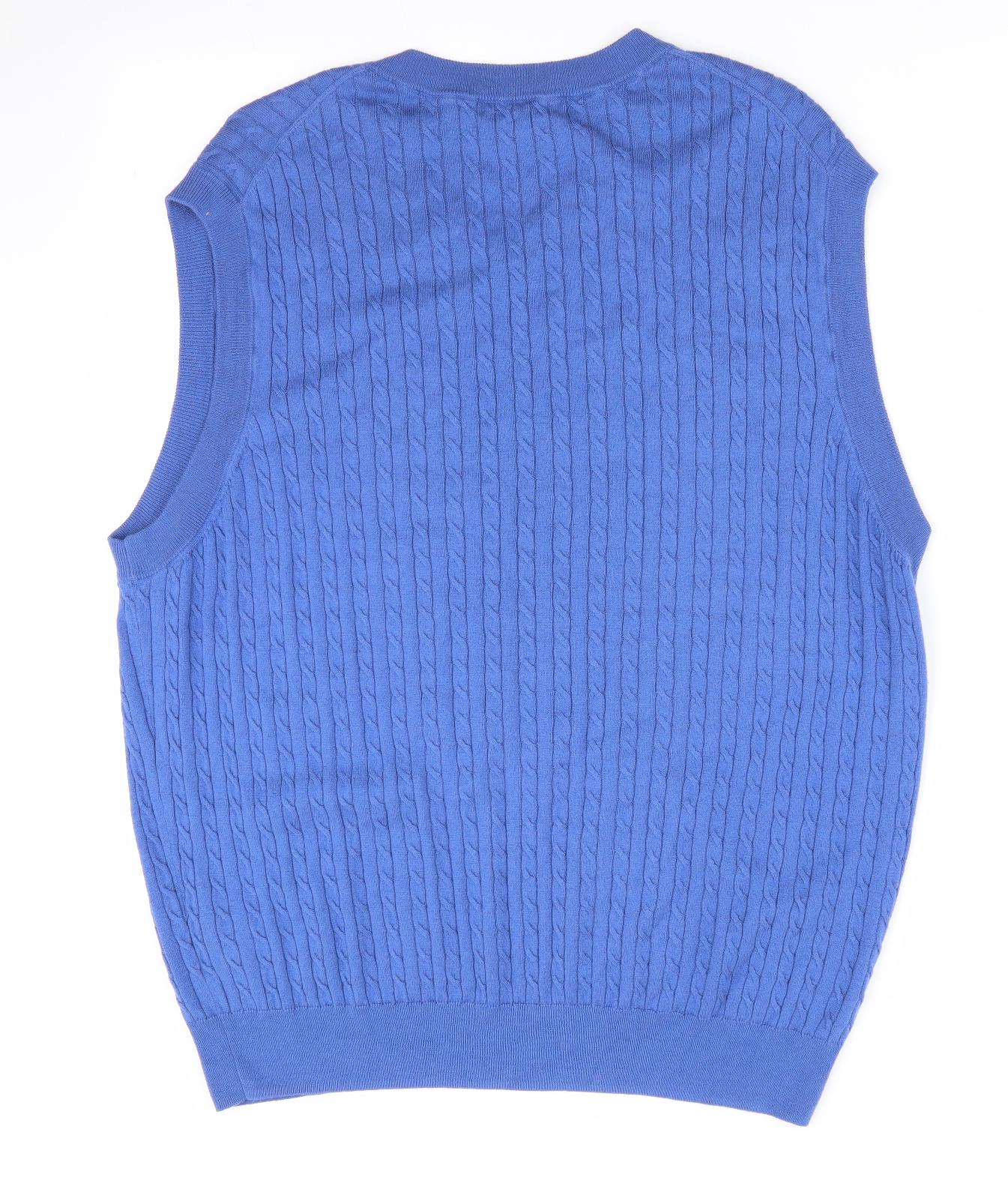 Daniel Cremieux Mens Blue   Vest Jumper Size XL