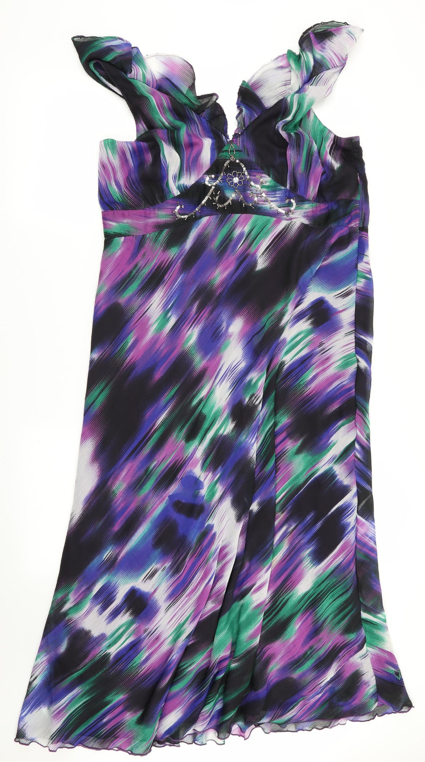 Klass Womens Purple Animal Print  Maxi  Size 16