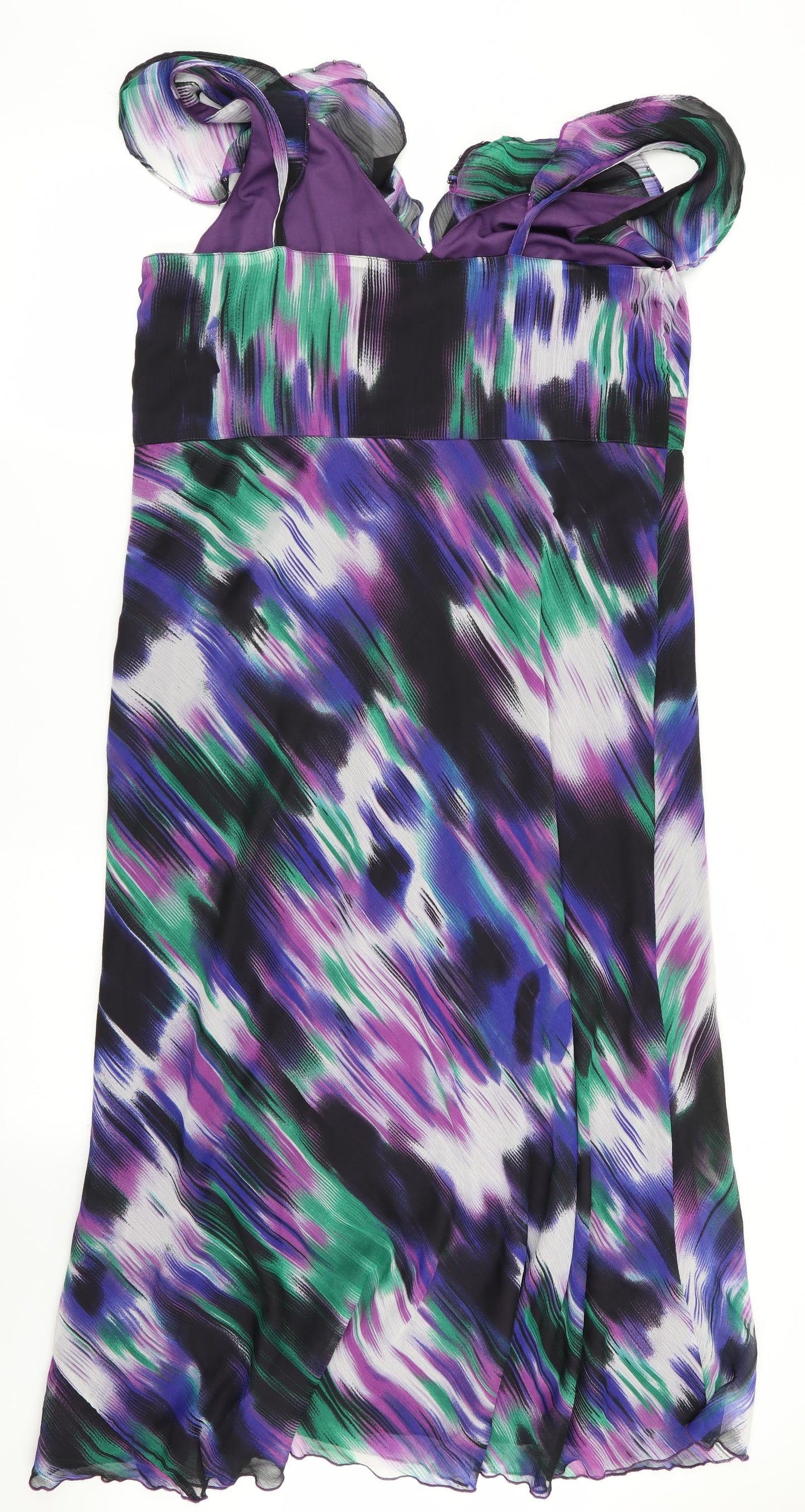 Klass Womens Purple Animal Print  Maxi  Size 16